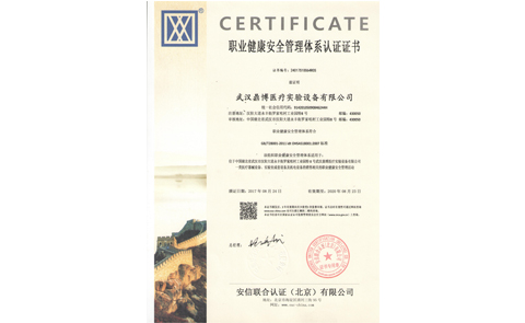 职业健康安全管理证书